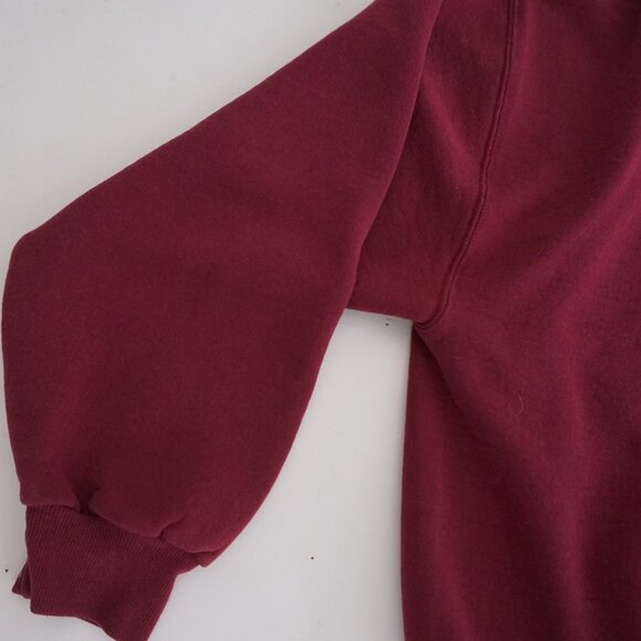 Vintage '90S Russell Athletic Maroon Blank Cotton Crewneck Sweater 2XL - Picture 7 of 8